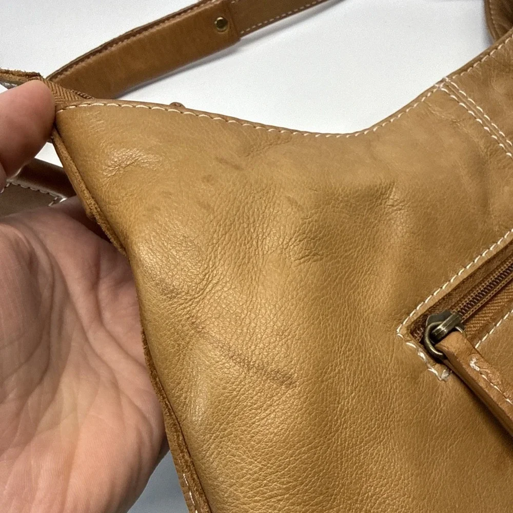 American Leather Company Hobo Shoulder Bag Purse Tan